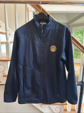 Authentic Midwestern University Navy Full-Zip Jacket with Embroidered Emblem